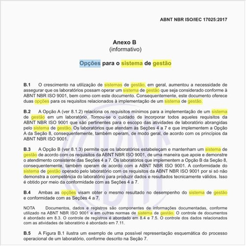 Quais as opções para o sistema de gestão do laboratório?