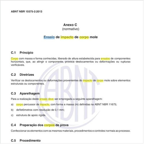 Como deve ser realizado o ensaio de impacto de corpo mole?