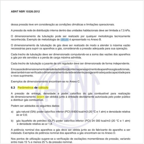 Quais os parâmetros de cálculo devem ser usados?