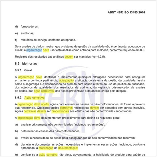 Por que a organização deve adotar ação corretiva e ação preventiva?