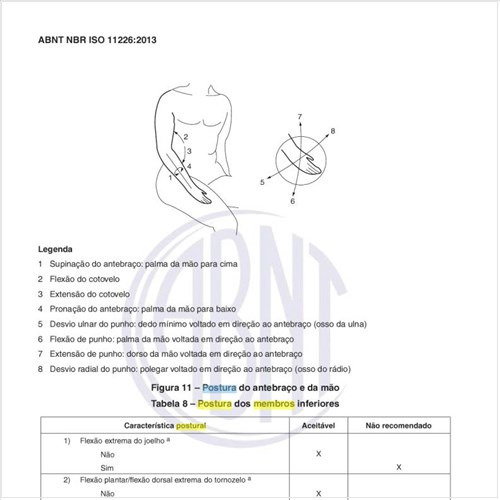 Como deve ser a postura dos membros inferiores?