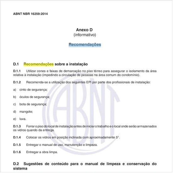 Quais são as recomendações sobre a instalação?