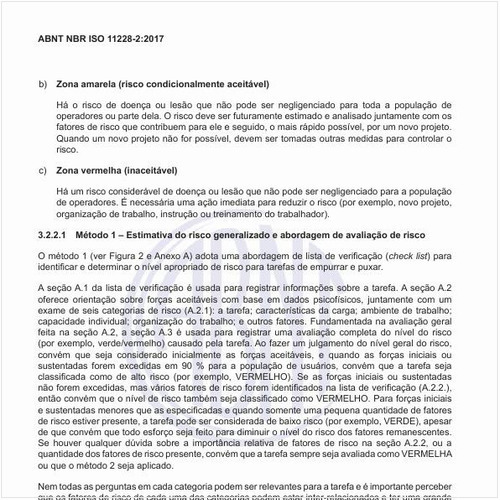 Qual é o procedimento da estimativa e avaliação do risco generalizado — Método 1?