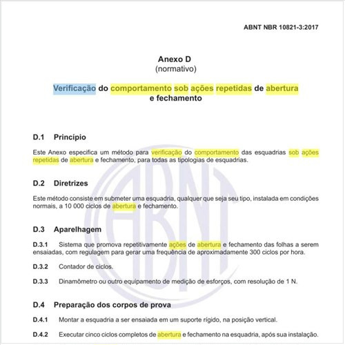 Como efetuar a verificação do comportamento sob ações repetidas de abertura e fechamento?
