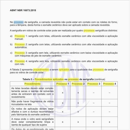 Quais os procedimentos aplicados no processo de serigrafia?