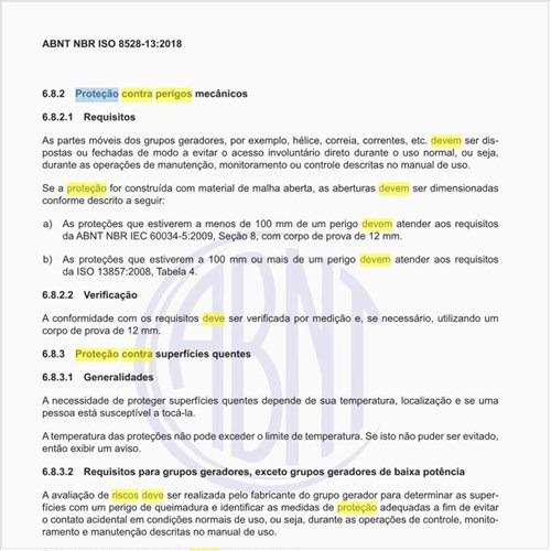Como deve ser executada a proteção contra perigos mecânicos?