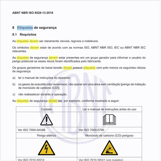 Como devem ser feitas as etiquetas de segurança?