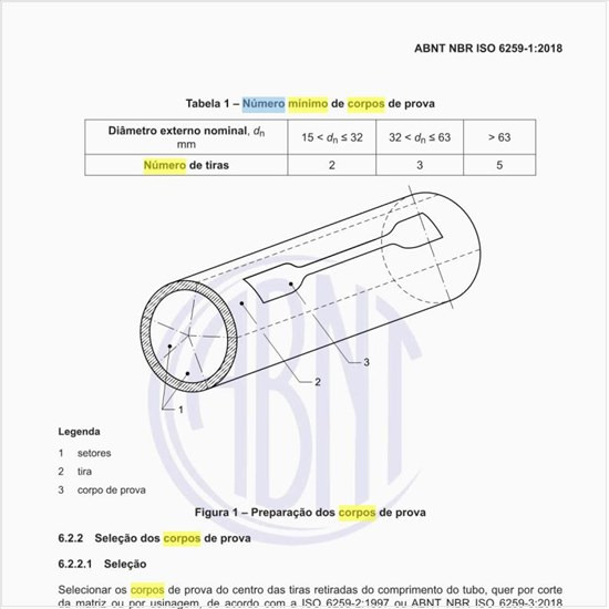 Qual deve ser o número mínimo de corpos de prova?