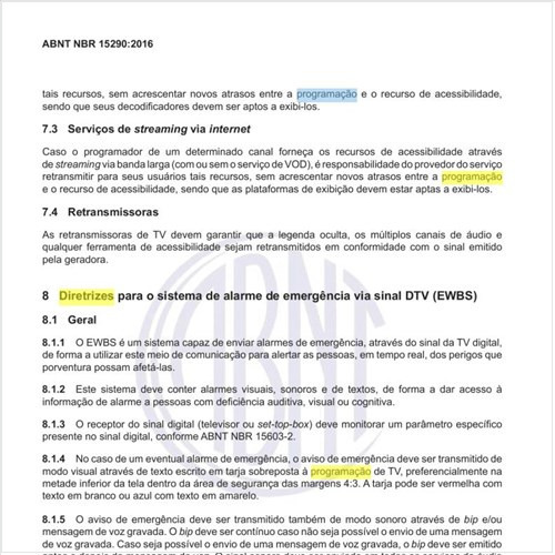Quais as diretrizes para a grade de programação e EPG?