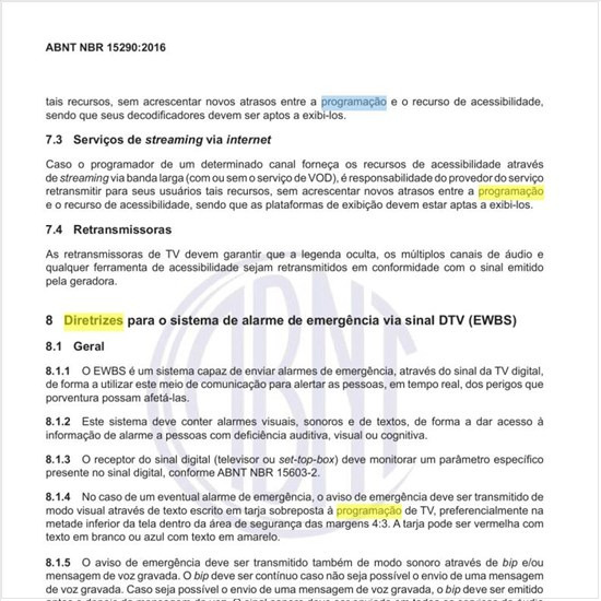 Quais as diretrizes para a grade de programação e EPG?
