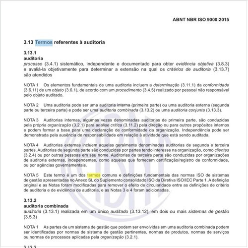 Quais os termos relacionados com uma auditoria?