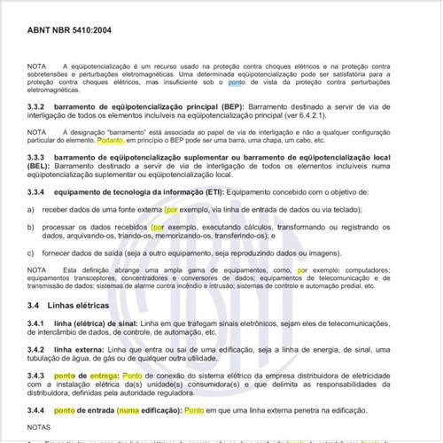 O que se entende por ponto de entrega (numa edificação)?
