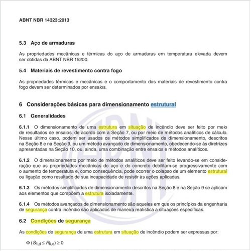 Como expressar as condições de segurança de uma estrutura em situação de incêndio?