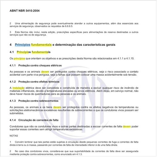 Quais os princípios fundamentais que devem nortear a concepção e a construção de uma instalação elétrica?