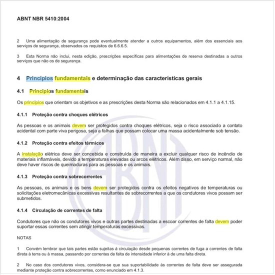 Quais os princípios fundamentais que devem nortear a concepção e a construção de uma instalação elétrica?
