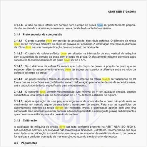 Como deve ser feito o preparo dos corpos de prova?