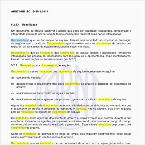 Por que se recomenda os metadados para documentos de arquivo?