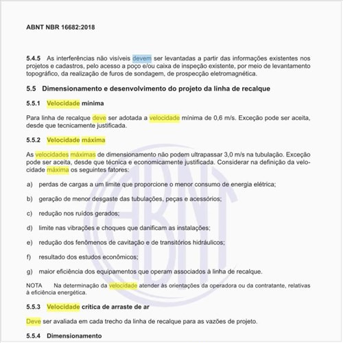 Qual deve ser a velocidade máxima de dimensionamento?