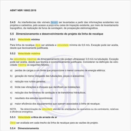 Qual deve ser a velocidade máxima de dimensionamento?