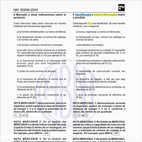 Como deve ser feita a identificação e outras informações sobre o produto?