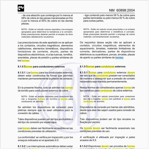Como devem ser os bornes para condutores externos?