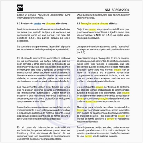 Como deve ser executada a proteção contra choque elétrico?