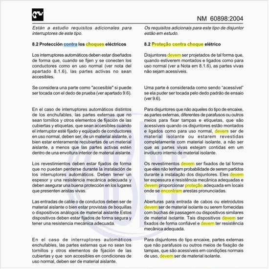 Como deve ser executada a proteção contra choque elétrico?