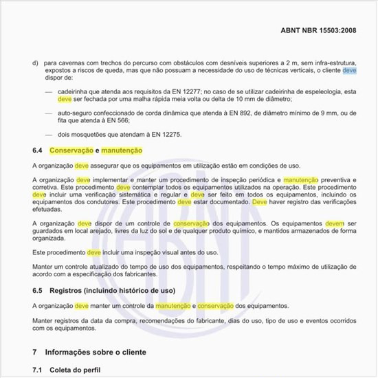 Como deve ser feita a conservação e manutenção?