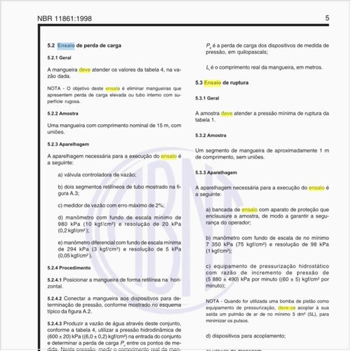 Como deve ser realizado o ensaio de ruptura?