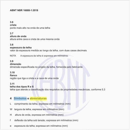 Quais os símbolos e abreviaturas usados nessa norma?