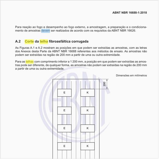 Como deve ser feito o corte da telha fibroasfáltica corrugada?