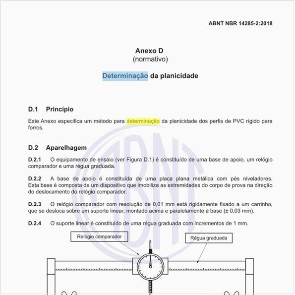 Como deve ser feita a determinação da planicidade?