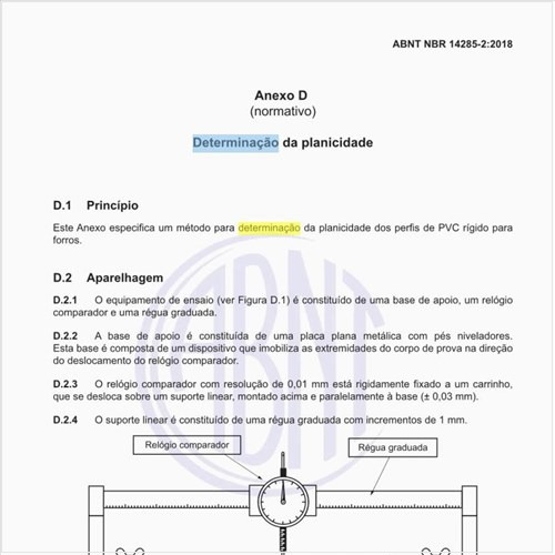 Como deve ser feita a determinação da planicidade?