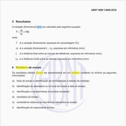 O que deve constar no relatório ensaio?