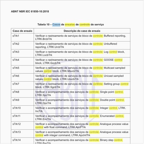 Quais são os casos de ensaios de controle de serviço?