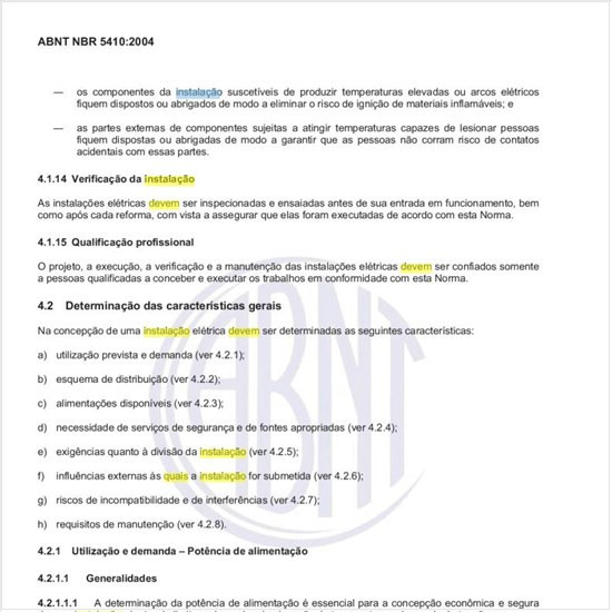 Quais prescrições devem ser obedecidas para a previsão de carga de uma instalação elétrica?