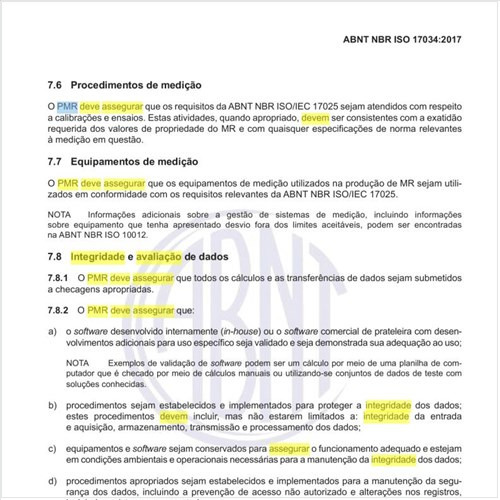 Como o PMR deve assegurar a integridade e avaliação de dados?