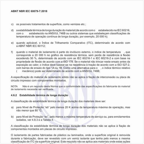 Como se classifica a estabilidade térmica de longa duração?