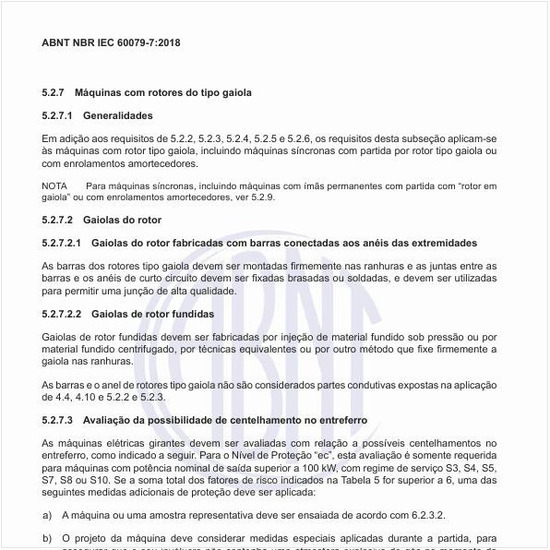 Como deve ser feita a avaliação da possibilidade de centelhamento no entreferro?