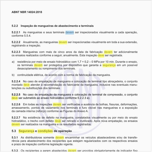 Como deve ser feita a segurança e condições de operação?