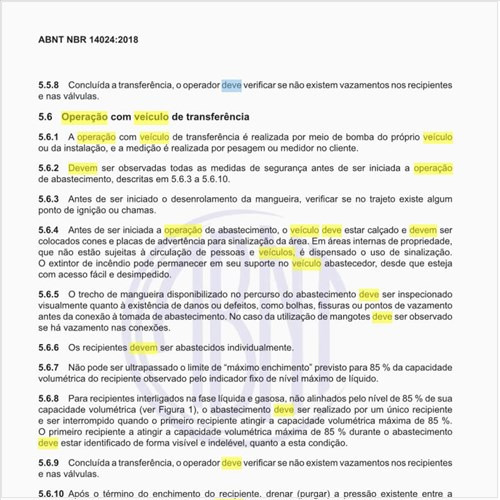 Como deve ser executada a operação com veículo de transferência?