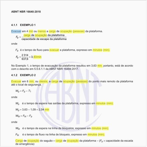 Como evacuar em 4 min ou menos a carga de ocupação (pessoas) da plataforma?