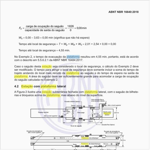 Como evacuar em uma estação com plataforma lateral?