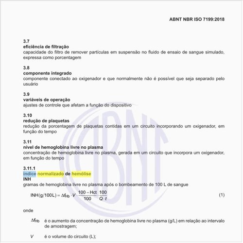 Como se calcula o índice normalizado de hemólise (INH)?