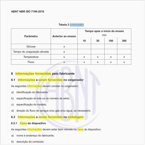 Quais são as informações a serem fornecidas na embalagem da caixa do dispositivo?