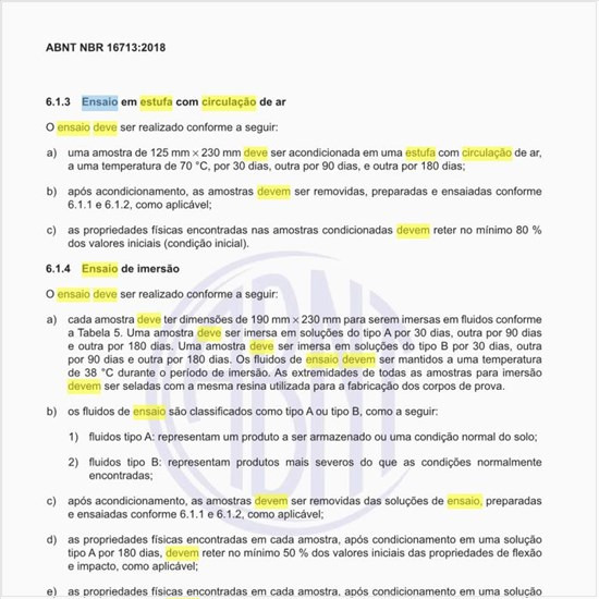 Como deve executado o ensaio em estufa com circulação de ar?