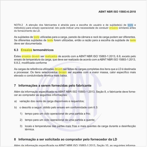 Como devem ser realizados os ensaios termométricos?