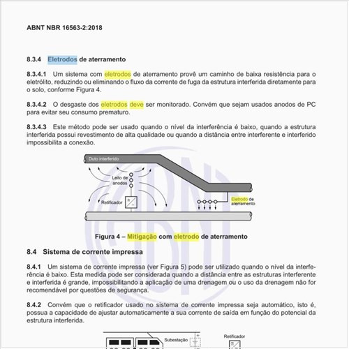 Como deve ser feita a mitigação com eletrodo de aterramento?