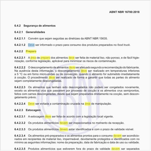 Como deve ser a área de preparo dos alimentos?