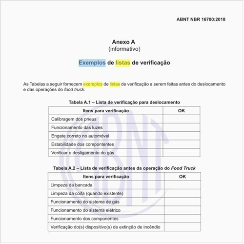 Quais os exemplos de listas de verificação?